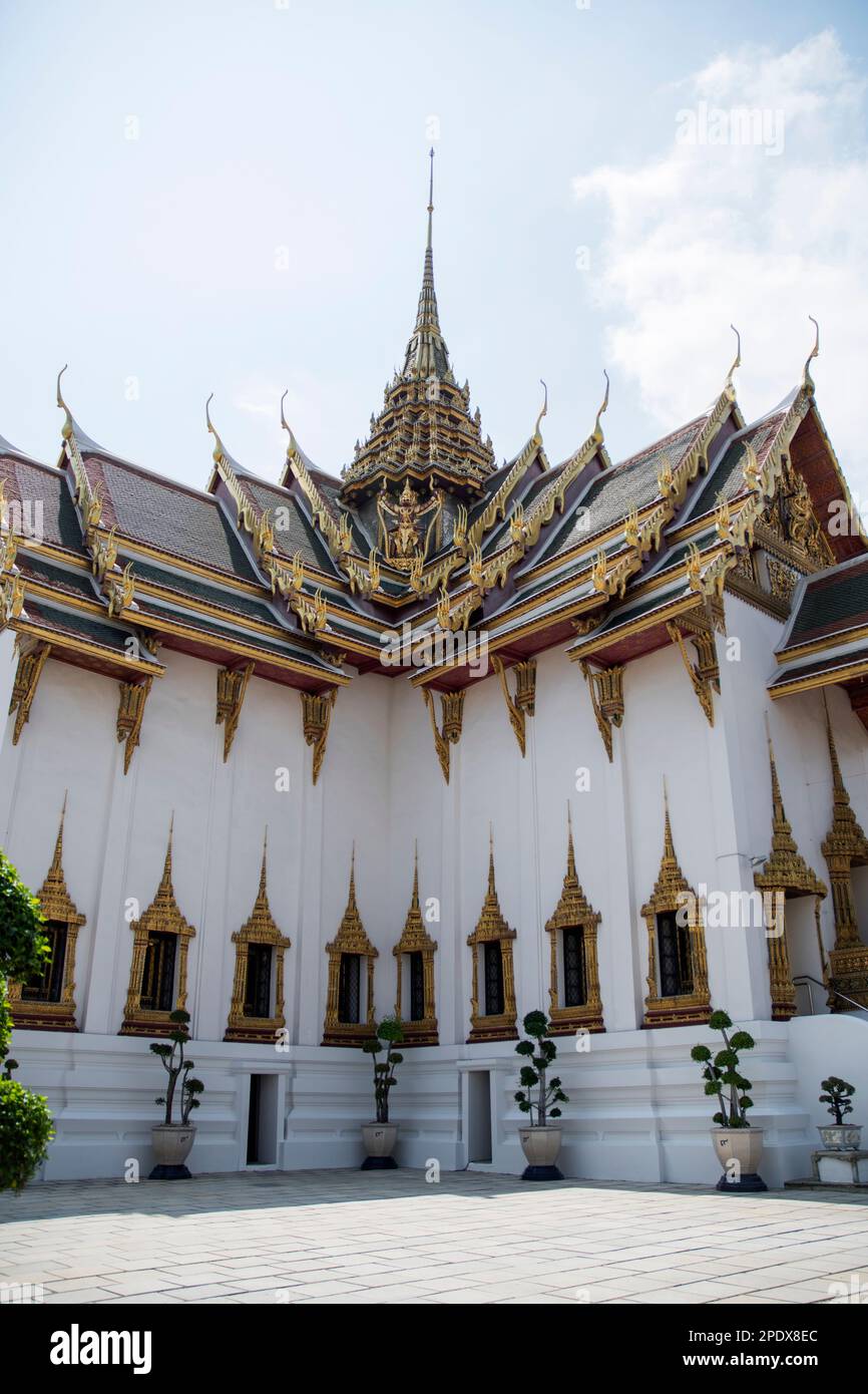 Dusit Maha Prasat Hall in der Gegend von Wat Phra Kaew, oder Tempel des Emeral Buddha, Bangkok Stockfoto