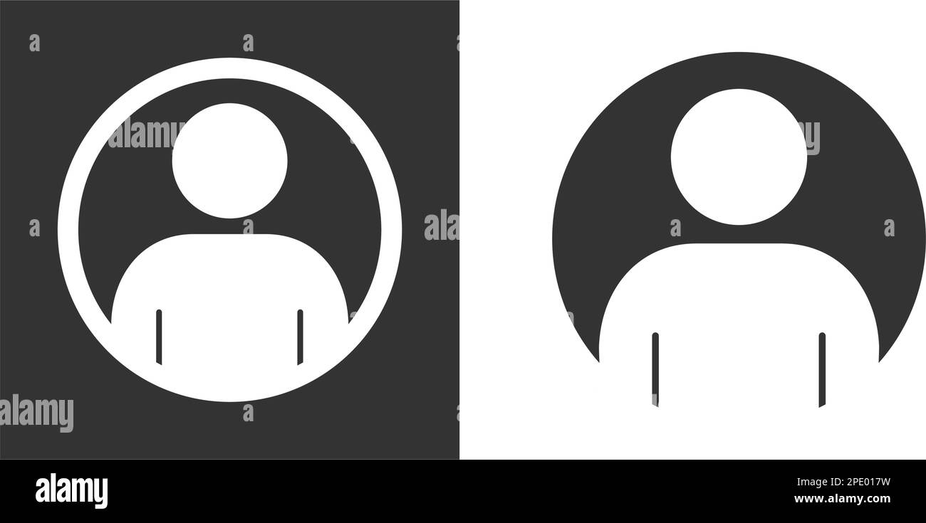 Symbolgruppe für Avatar-Profil, Kreissymbol für Benutzer sozialer Medien. Vektordarstellung Stock Vektor