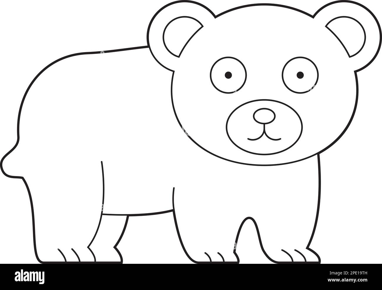 Ein einfacher Cartoon-Vektor, der einen Bären darstellt Stock Vektor