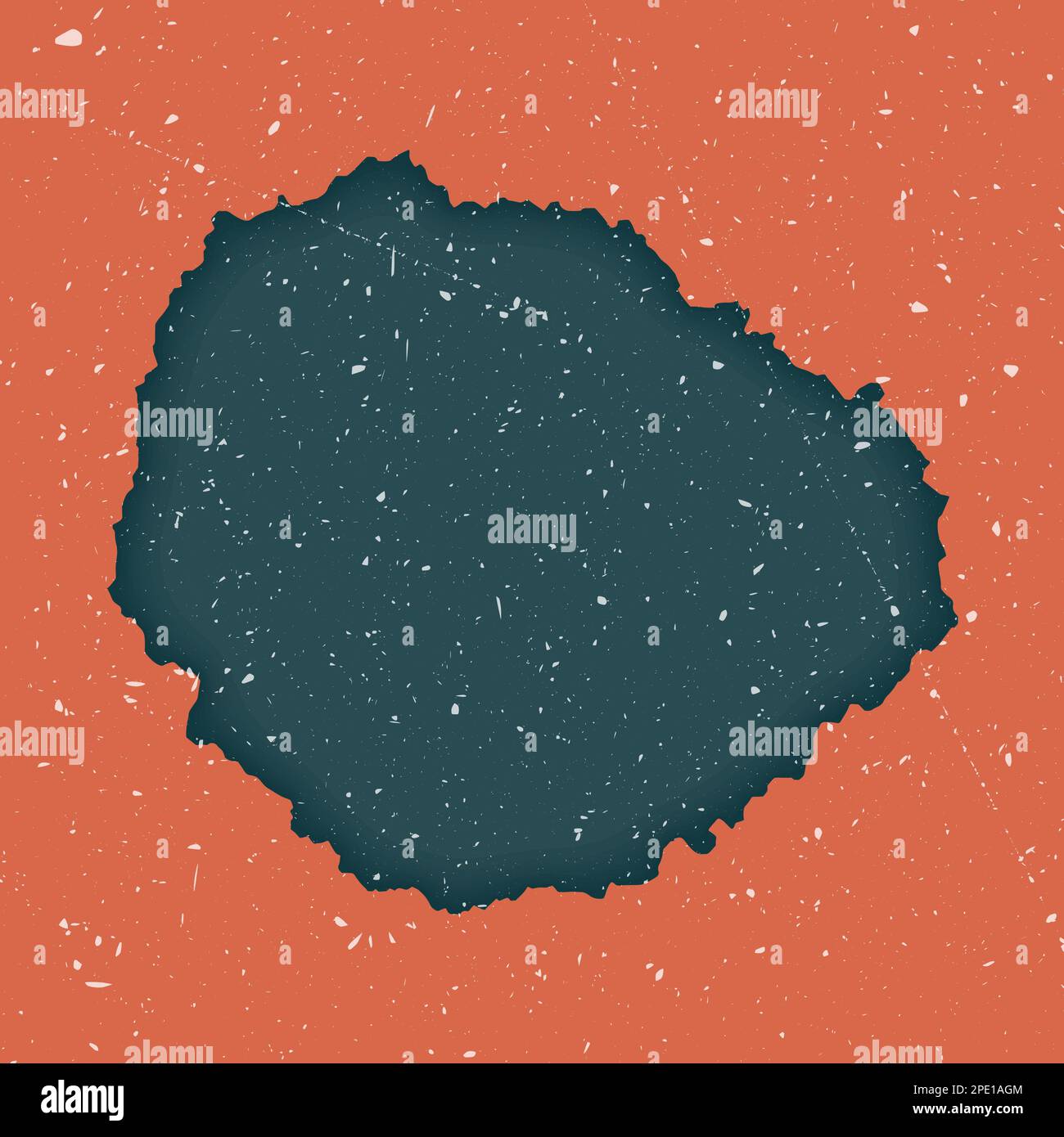 Karte La Gomera im Vintage-Stil. Grunge-Karte der Insel mit verzweifelter Textur. Poster La Gomera. Vektordarstellung. Stock Vektor