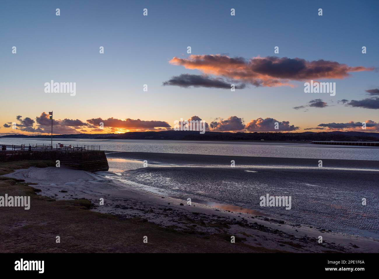 Sunset, Arnside, Cumbria, Großbritannien Stockfoto