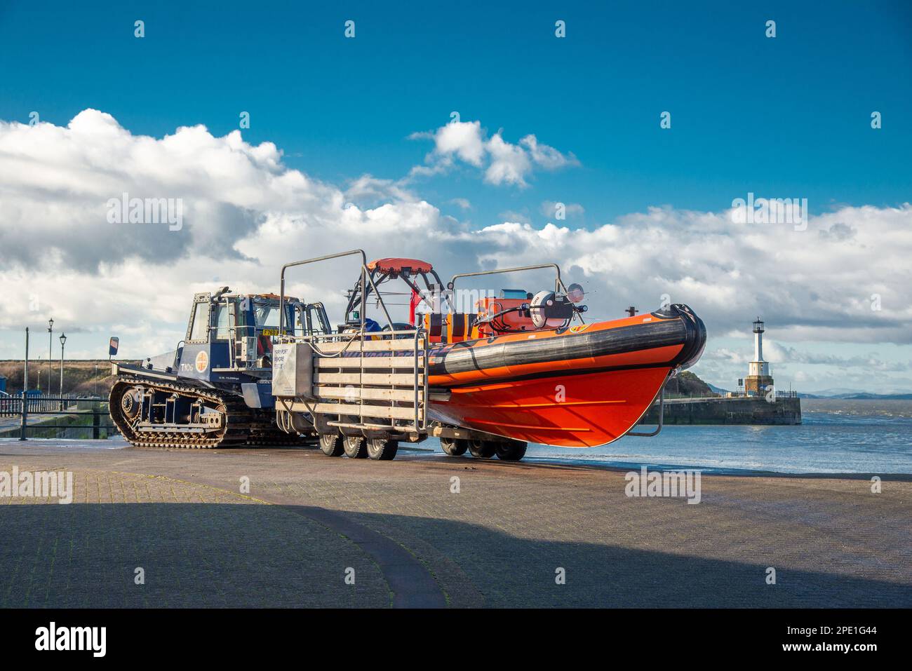 Das Rettungsboot von Maryport Rescue, einem unabhängigen Rettungsboot Flut, Swift Water, Such- und Rettungsdienst, Maryport, Cumbria, Vereinigtes Königreich Stockfoto
