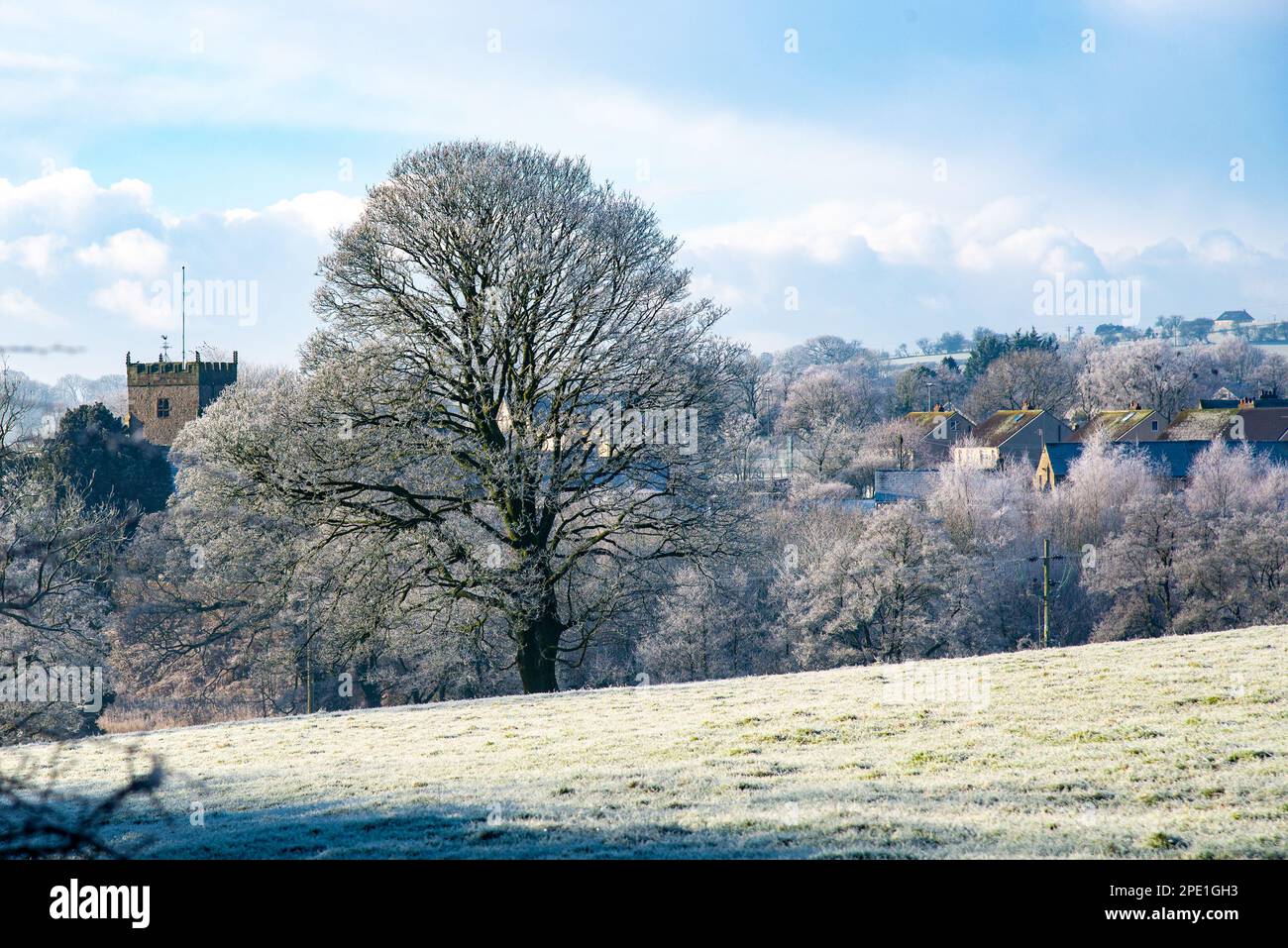 A Frosty Morning, Chipping, Preston, Lancashire, UK Stockfoto