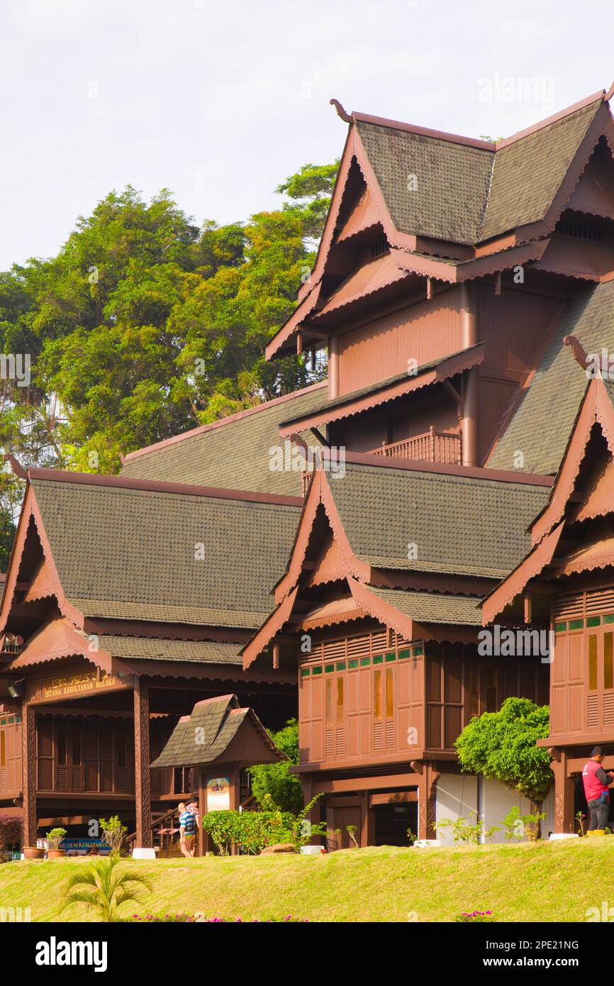 Malaysia, Melaka, Malakka, Sultanatpalast, Museum, Stockfoto