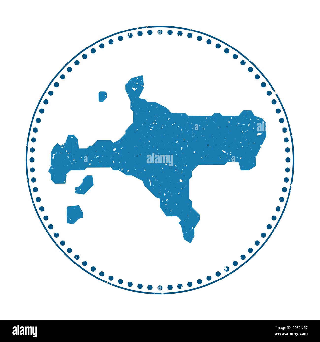 Ko-Mak-Aufkleber. Reise-Stempel mit Karte der Insel, Vektordarstellung. Kann als Abzeichen, Logo, Label, Aufkleber oder Abzeichen des Ko Mak verwendet werden. Stock Vektor