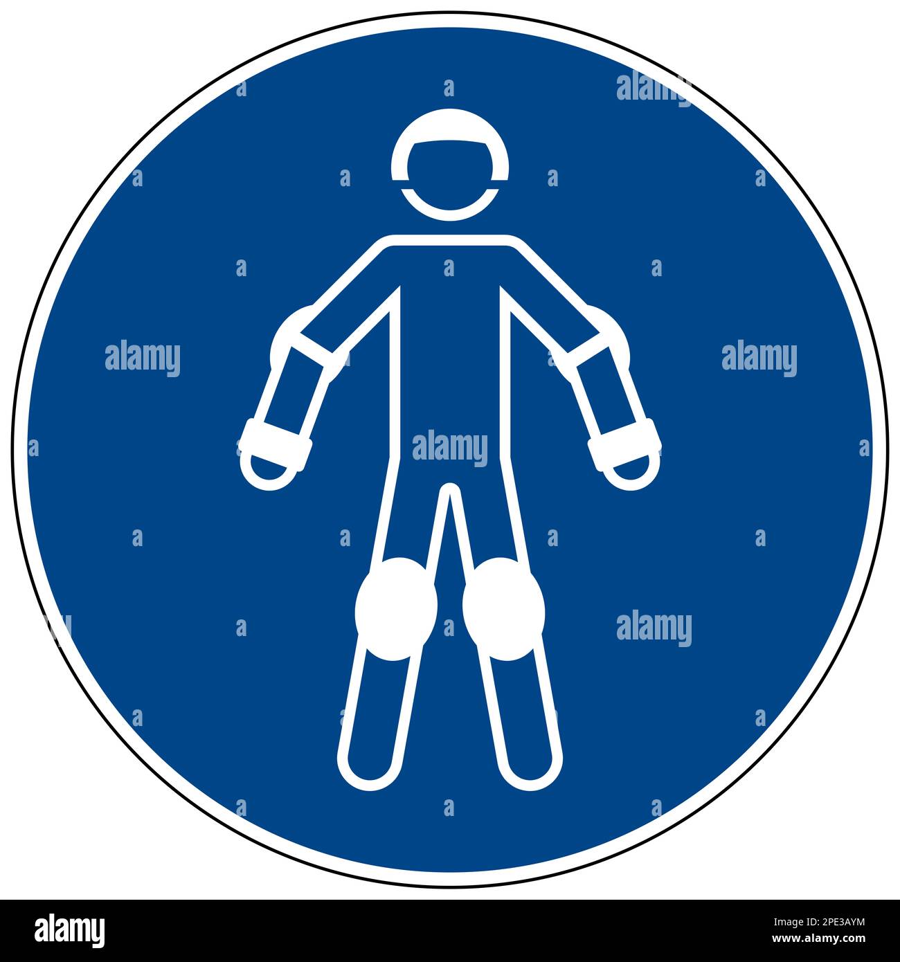 ISO 7010 Verwenden Sie persönliche Schutzausrüstung für das Sportschild Stockfoto