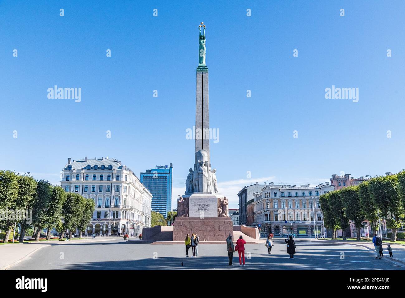 Das Freiheitsdenkmal in Riga, Lettland Stockfoto
