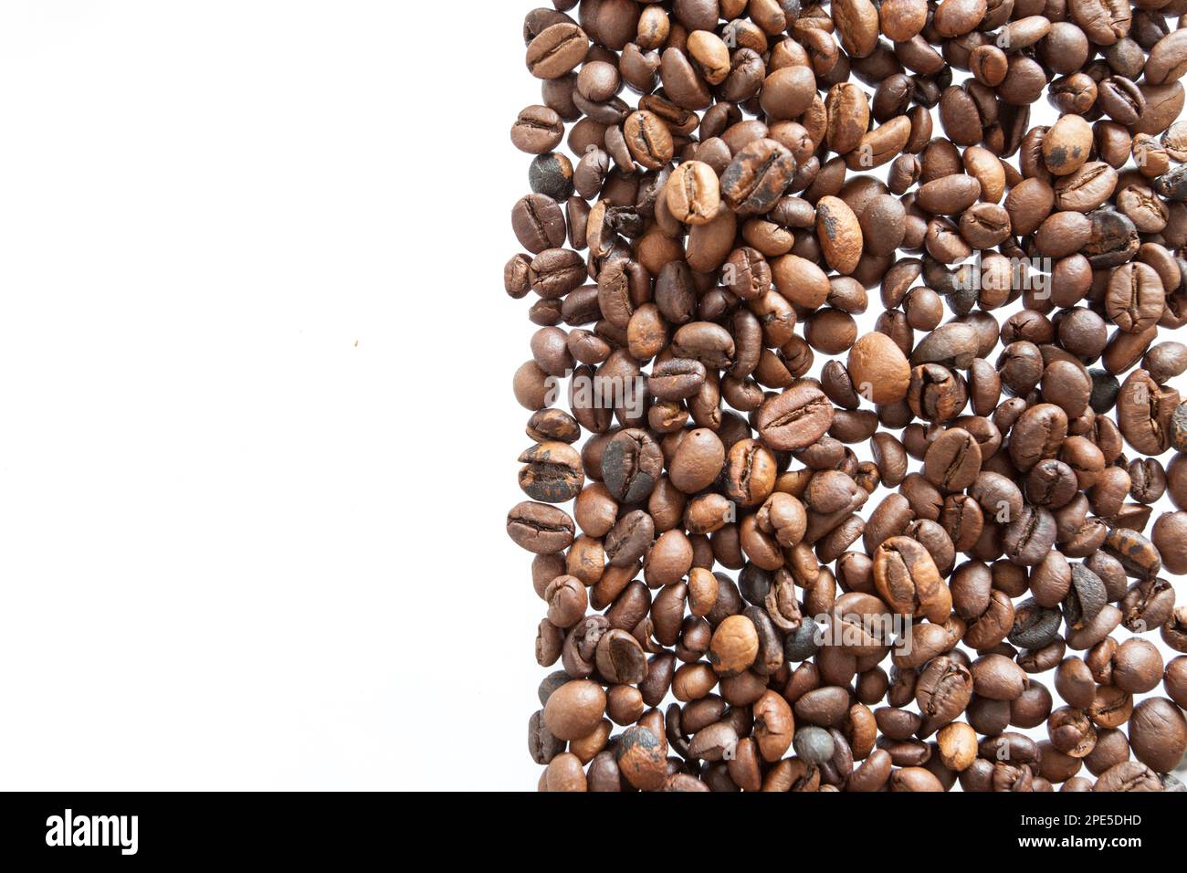 gerösteter Kaffee-Bohnen-Textur Stockfoto