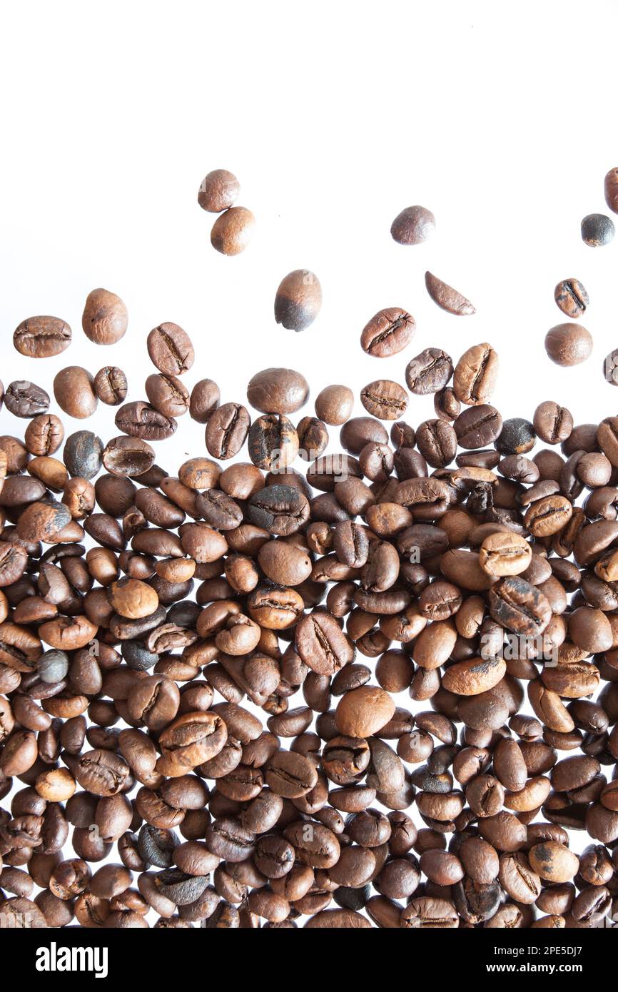 gerösteter Kaffee-Bohnen-Textur Stockfoto