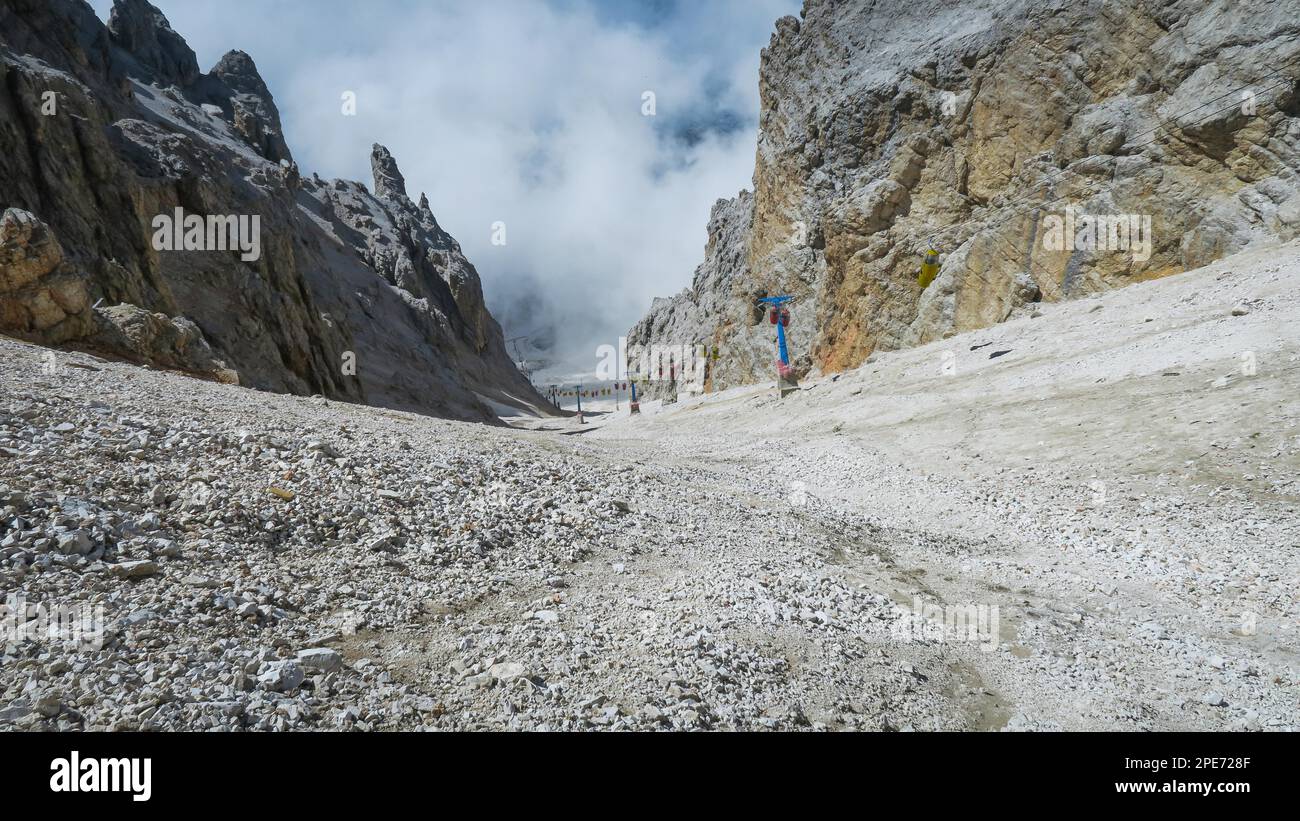 Gondellift zu Forcella Staunies, Monte Cristallo Gruppe, Dolomiten, Italien, Dolomiten, Italien, Europa Stockfoto