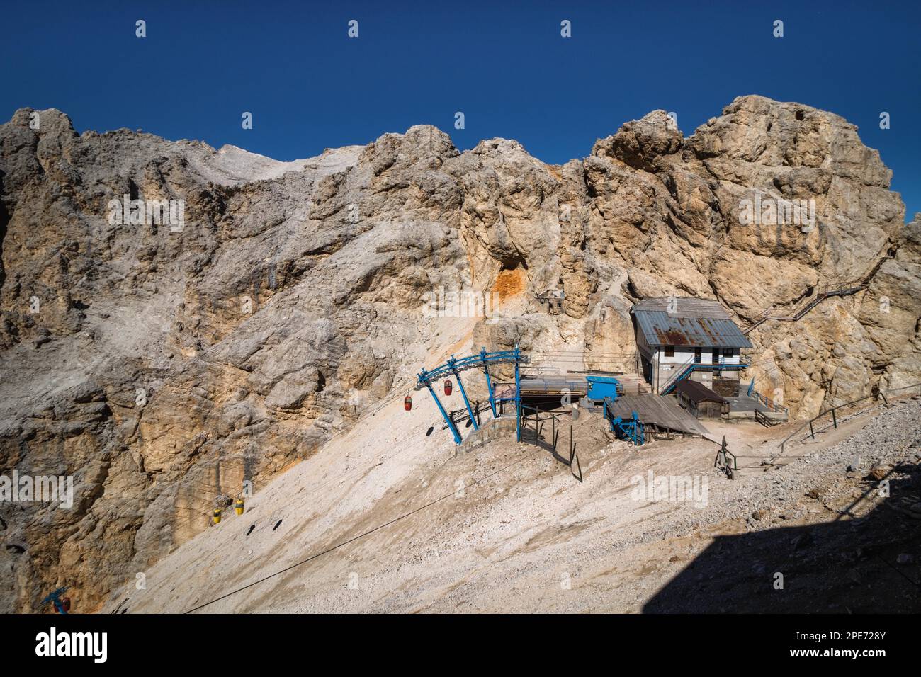 Gondellift zu Forcella Staunies, Monte Cristallo Gruppe, Dolomiten, Italien, Dolomiten, Italien, Europa Stockfoto