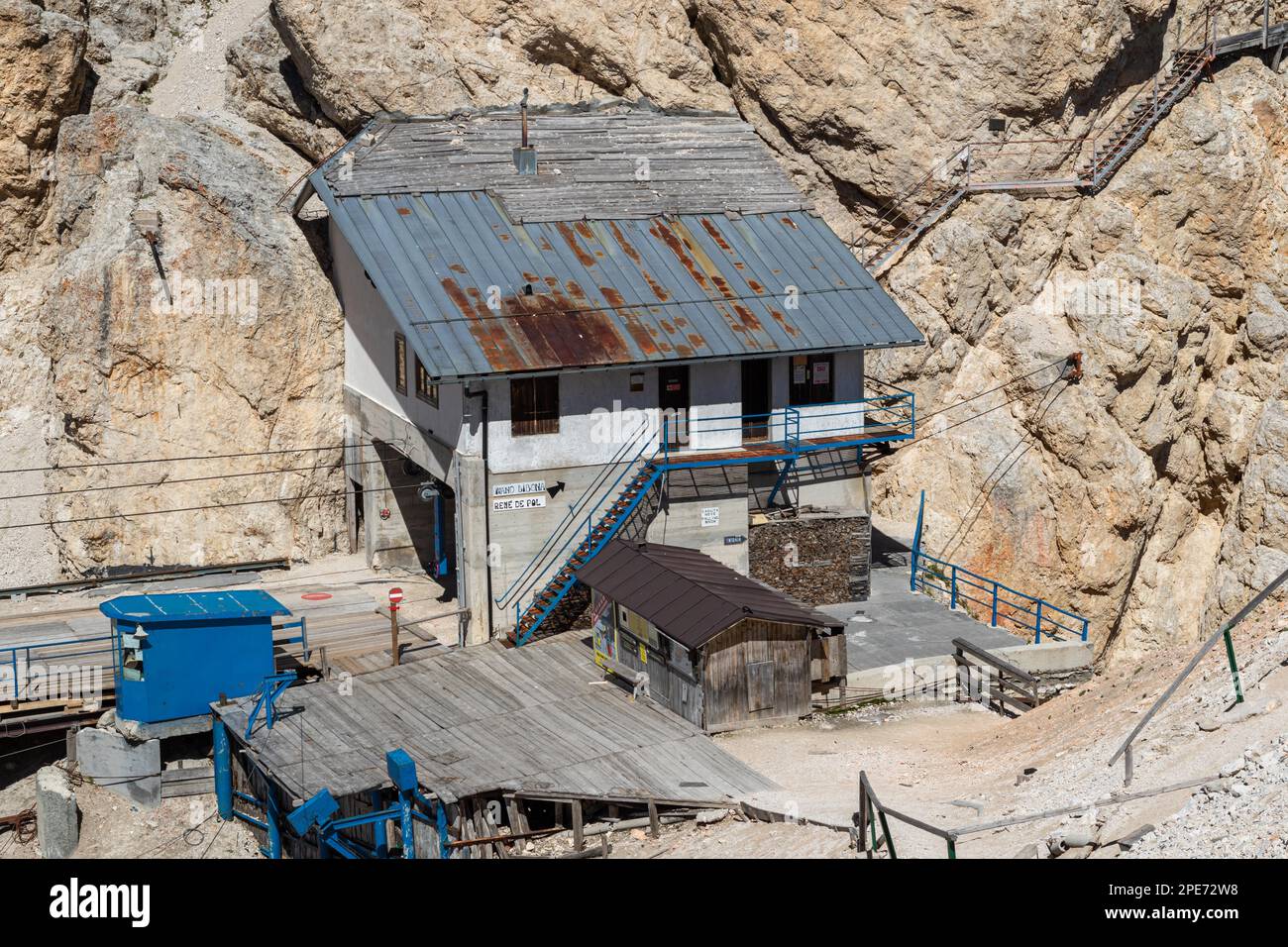 Gondellift zu Forcella Staunies, Monte Cristallo Gruppe, Dolomiten, Italien, Dolomiten, Italien, Europa Stockfoto