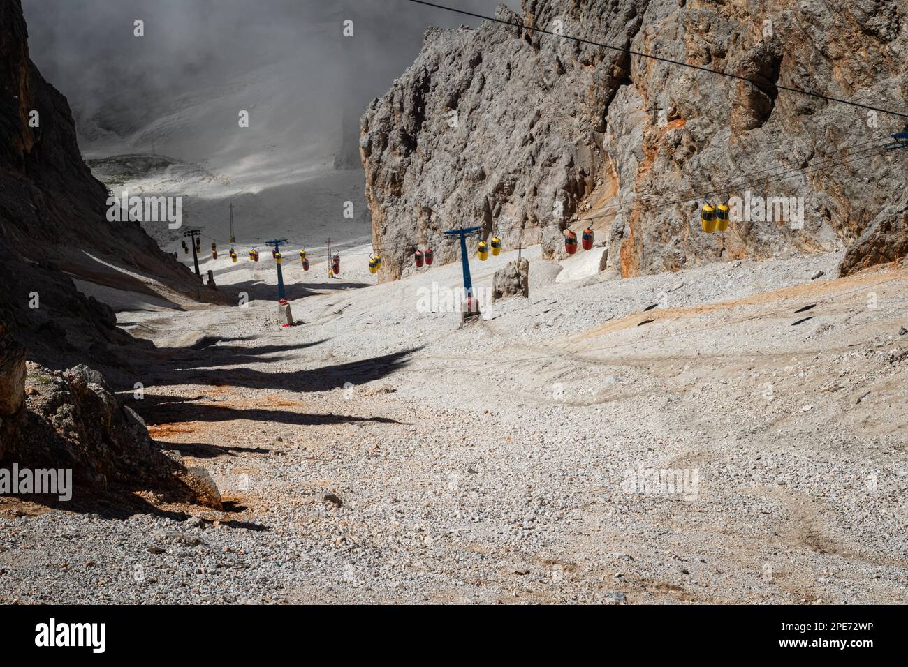 Gondellift zu Forcella Staunies, Monte Cristallo Gruppe, Dolomiten, Italien, Dolomiten, Italien, Europa Stockfoto