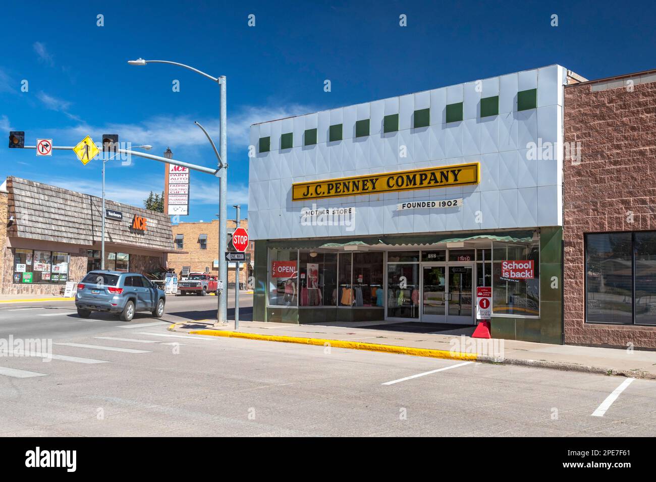 Kemmerer, Wyoming, der J.C. Penney Company Mother Store, eröffnet von James Cash Penney, der die JC Penney Kette gründete. Der Laden ist noch in Betrieb. Stockfoto