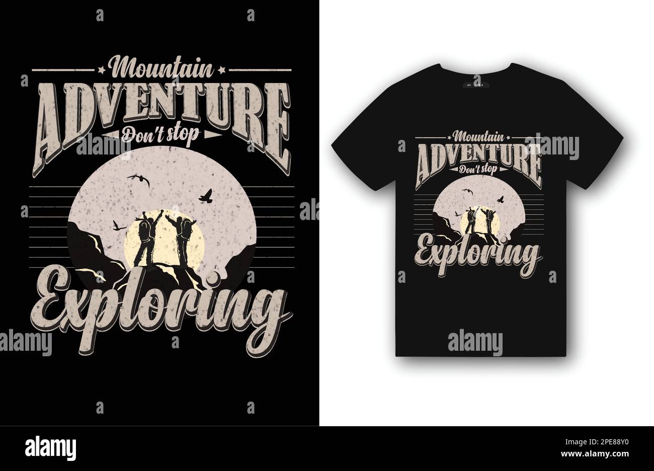 „Mountain“-T-Shirt-Design Stock Vektor