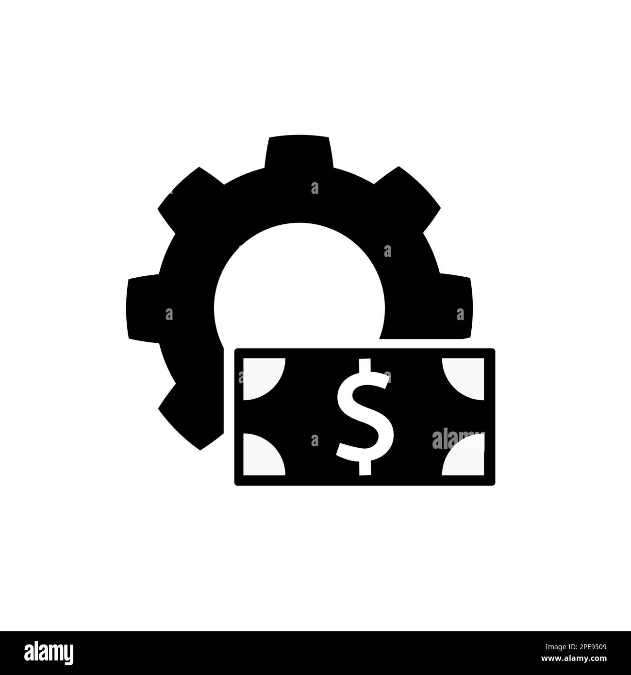 Symbol "Kostenverwaltung". Clipart-Bild isoliert auf weißem Hintergrund Stock Vektor