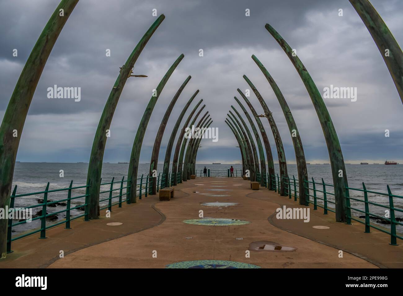 Die Meereslandschaft am Umhlanga-Walfang in Umhlanga liegt im Norden von Durban Stockfoto