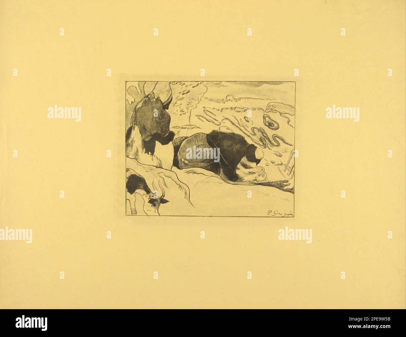 Die Wäscherei 1889 von Paul Gauguin Stockfoto