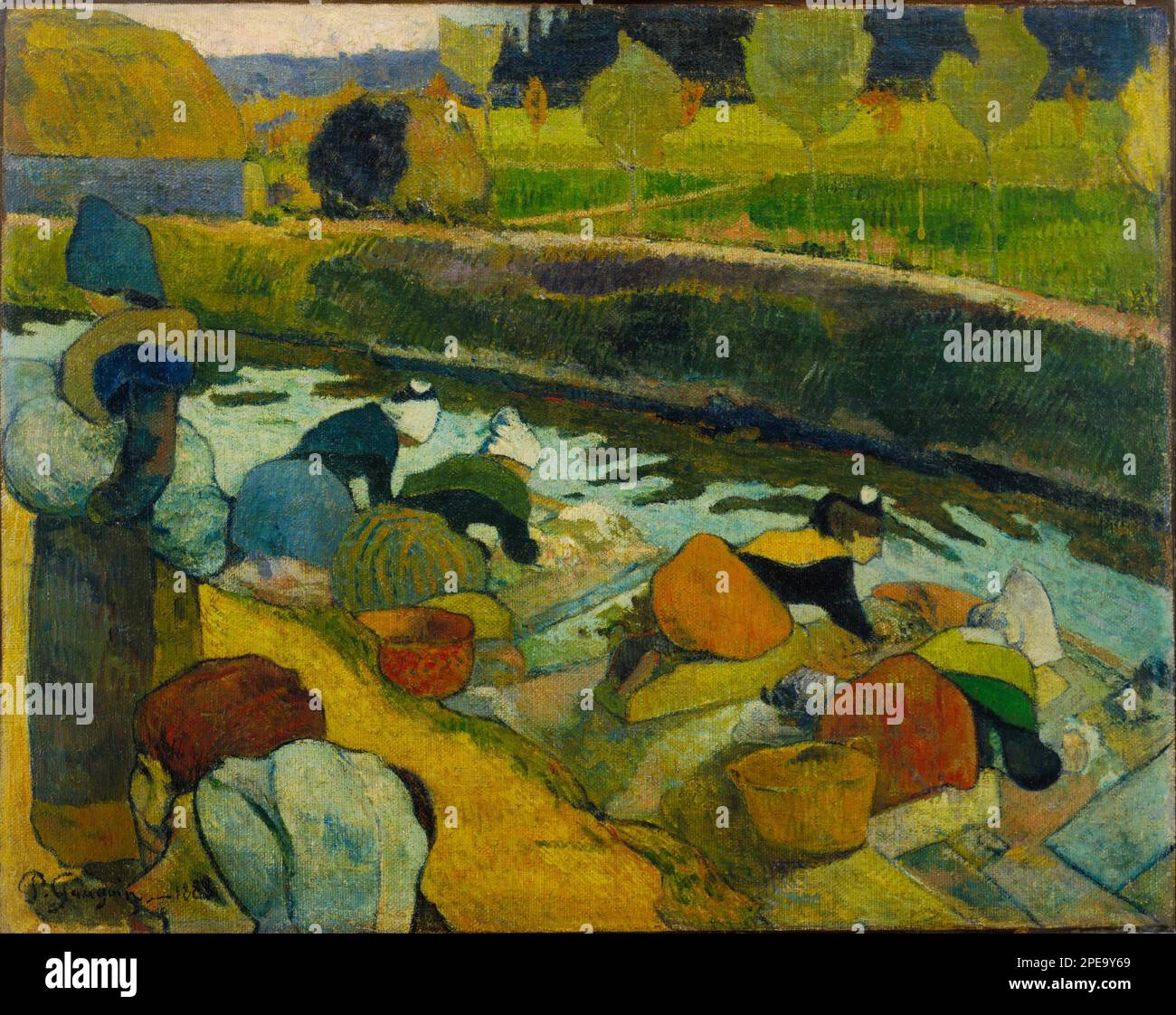 WasherWomen 1888 von Paul Gauguin Stockfoto