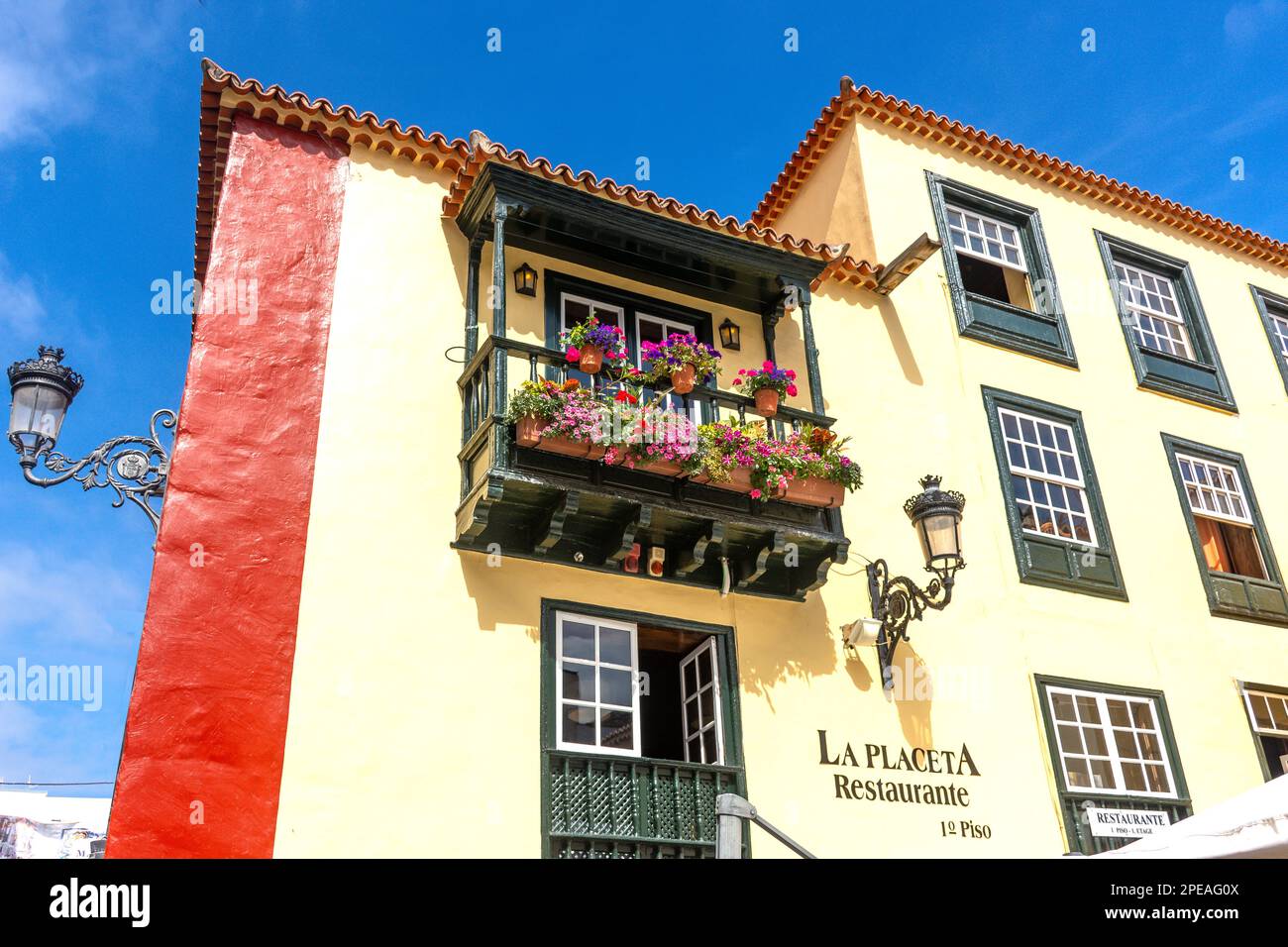 La Placeta Restaurante, Placeta de Borrero, Santa Cruz de la Palma, La Palma, Kanarische Inseln, Königreich Spanien Stockfoto