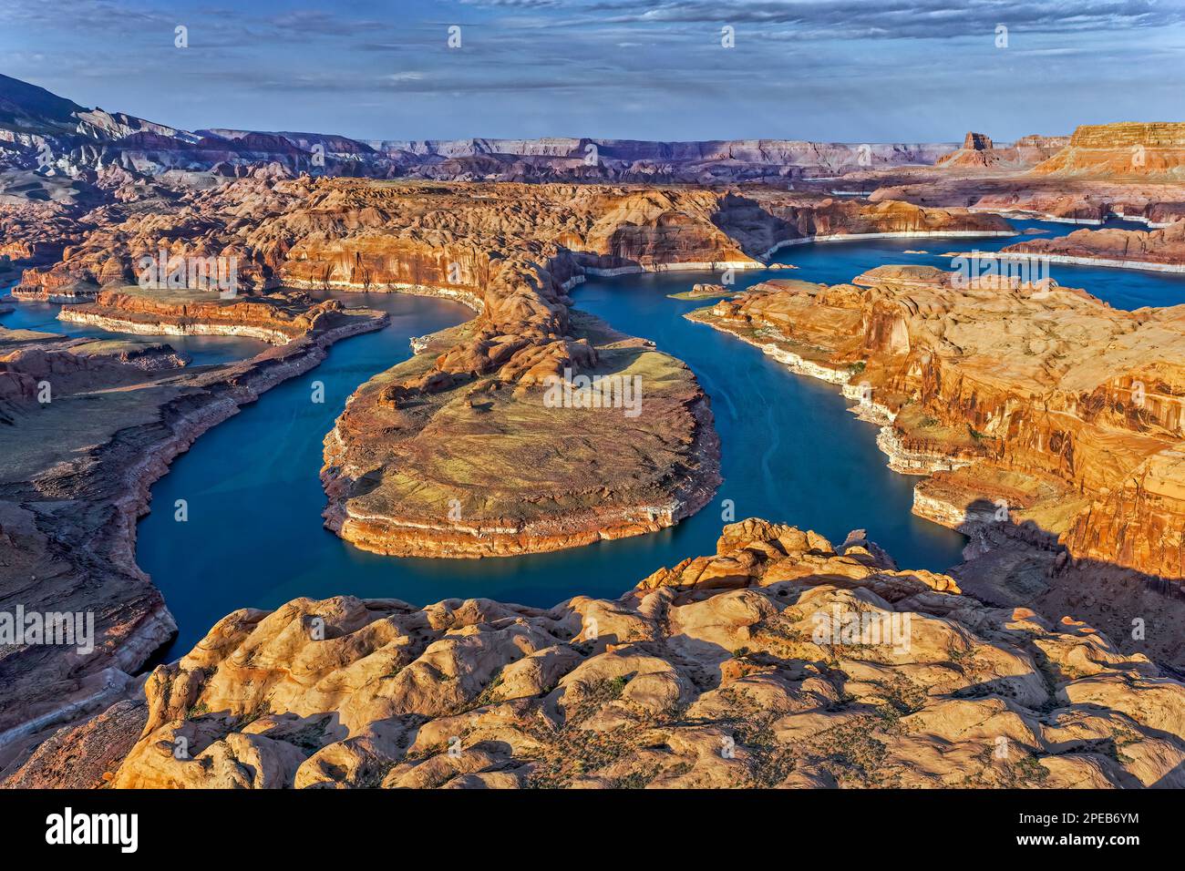 Gewundene Gewässer des Glen Canyon - Lake Powell Stockfoto