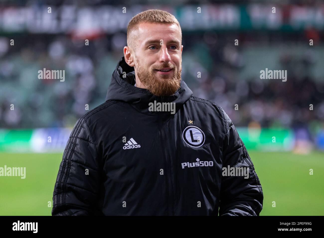 Rafal Augustyniak von Legia während des Spiels der polnischen PKO Ekstraklasa League zwischen Legia Warszawa und PGE FKS Stal Mielec im Marschall Jozef Pilsudski Legia Warsaw Municipal Stadium. Endstand: Legia Warszawa 2:0 PGE FKS Stal Mielec. Stockfoto