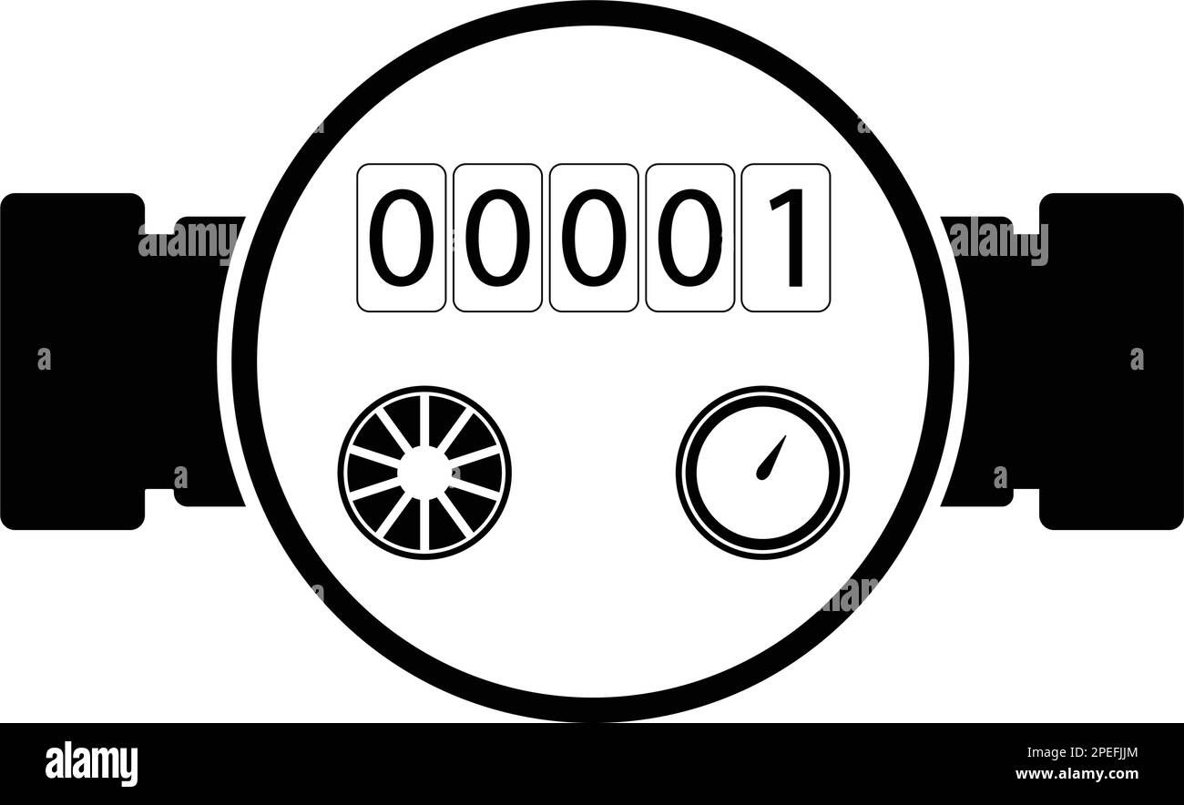 Symboldesign des Wasserzählers Stock Vektor