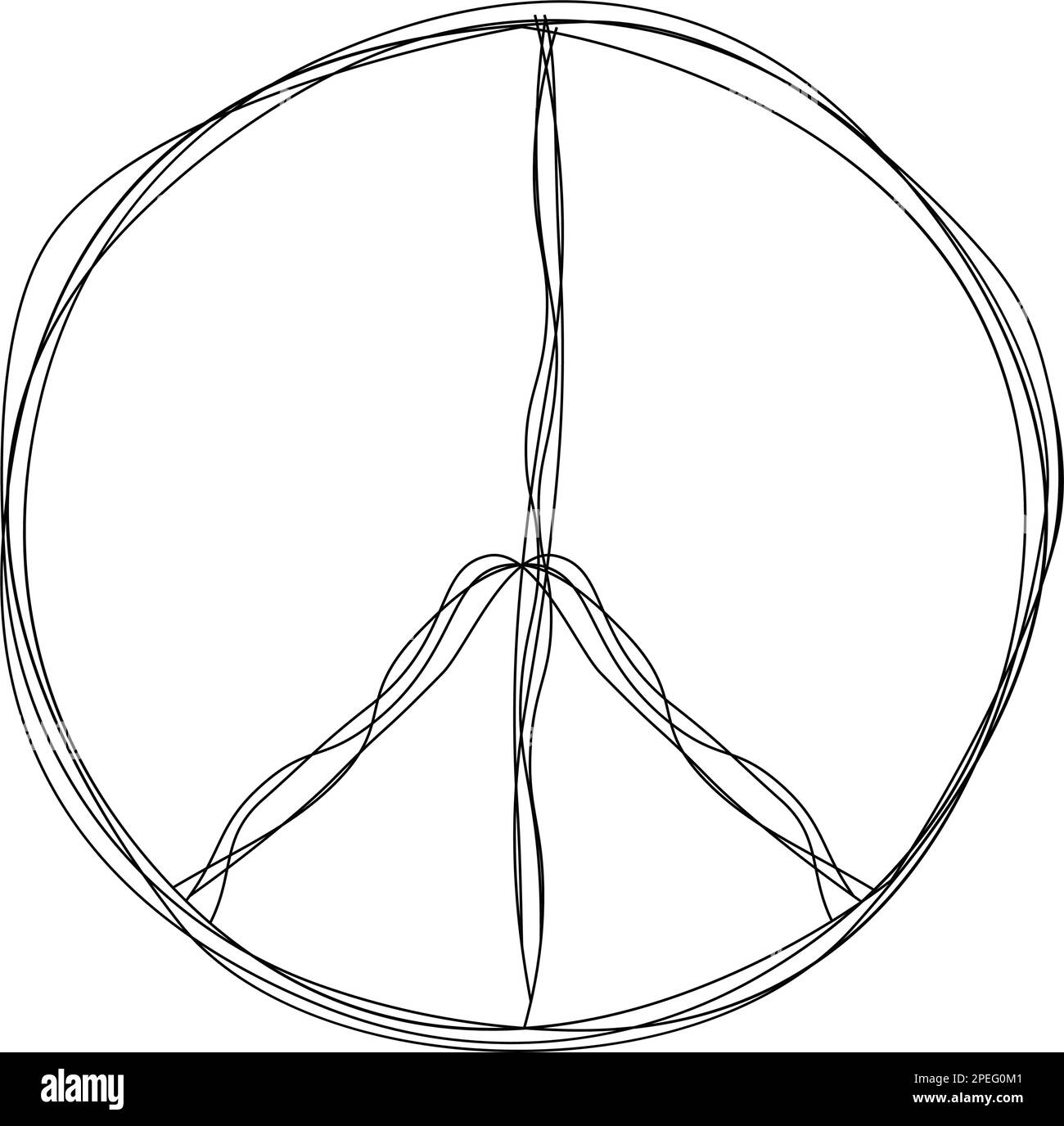Peace-Logo-Vektor-Illustrationsdesign Stock Vektor