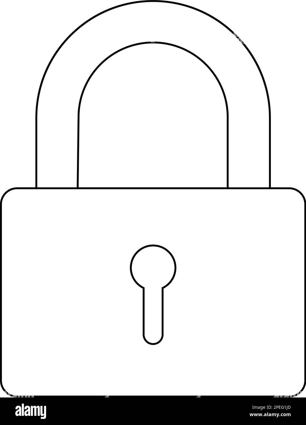 Vorhängeschloss-Symbol Vektor-Illustrationsdesign Stock Vektor