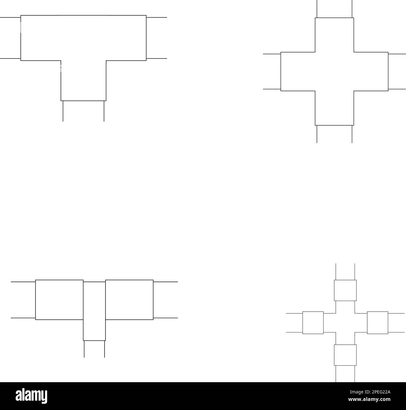 Symboldesign für Rohrverbindungen Stock Vektor