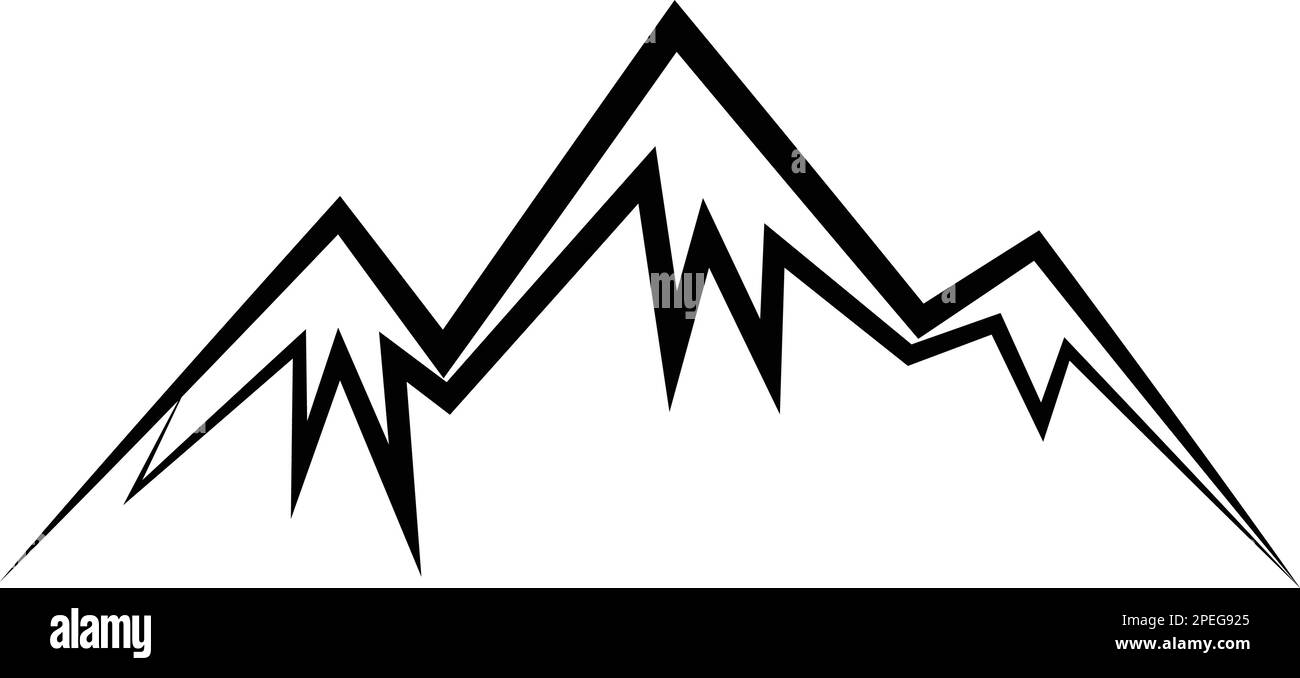 Motivationsdesign mit Bergsymbol und Vektor Stock Vektor