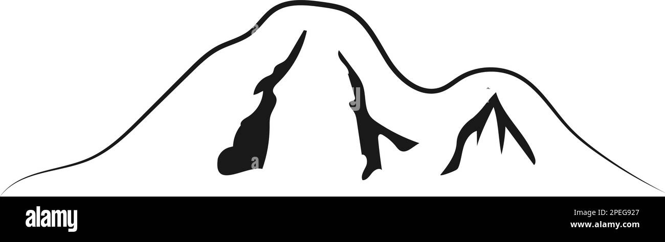 Motivationsdesign mit Bergsymbol und Vektor Stock Vektor