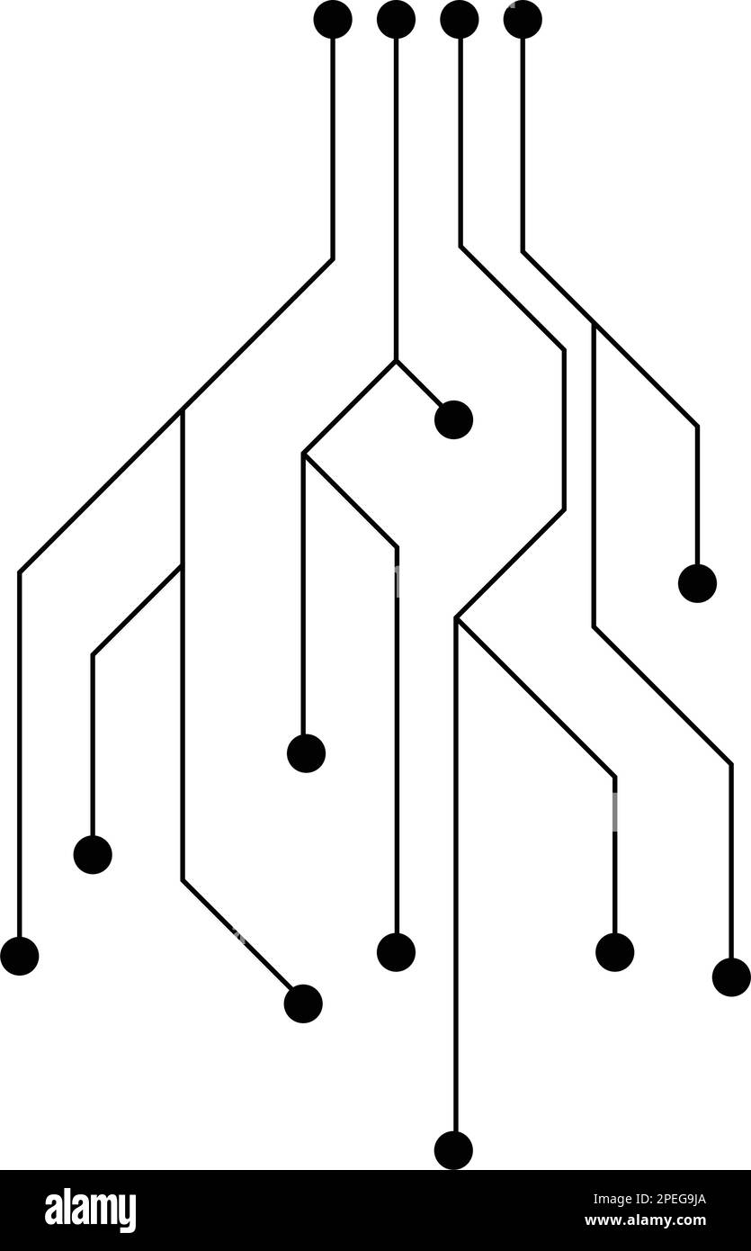 Vektorvorlage für das Logo der Schaltungstechnik Stock Vektor