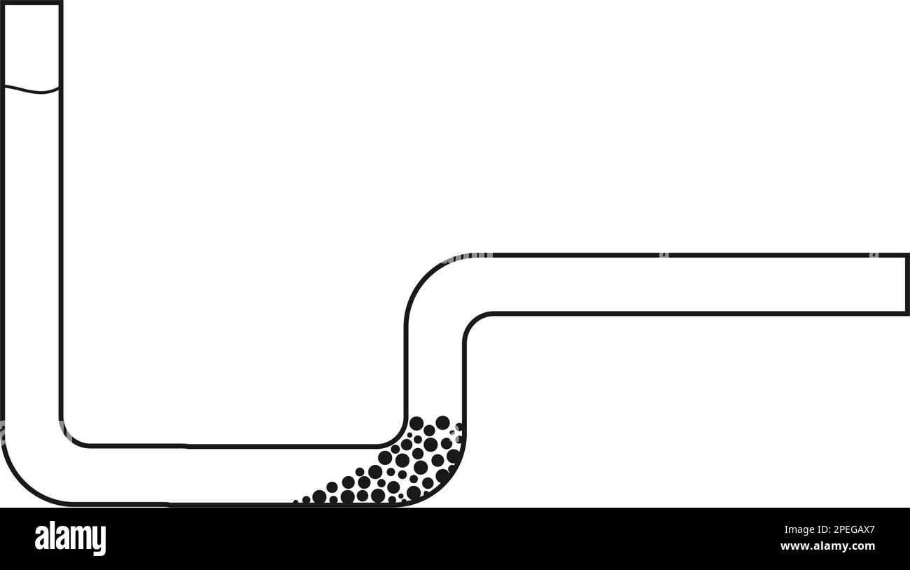 Logo für verstopfte Rohre Vektordesign Stock Vektor