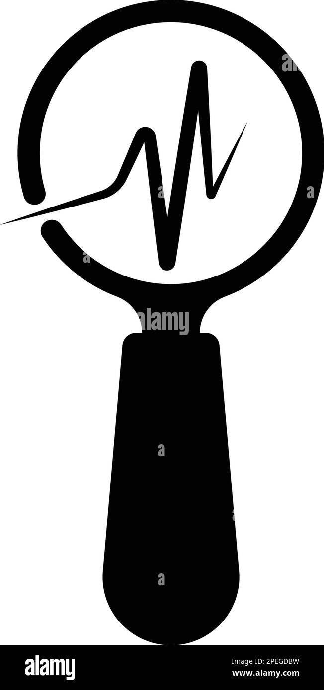 Analysesymbol, Vektordarstellung Logo-Design Stock Vektor
