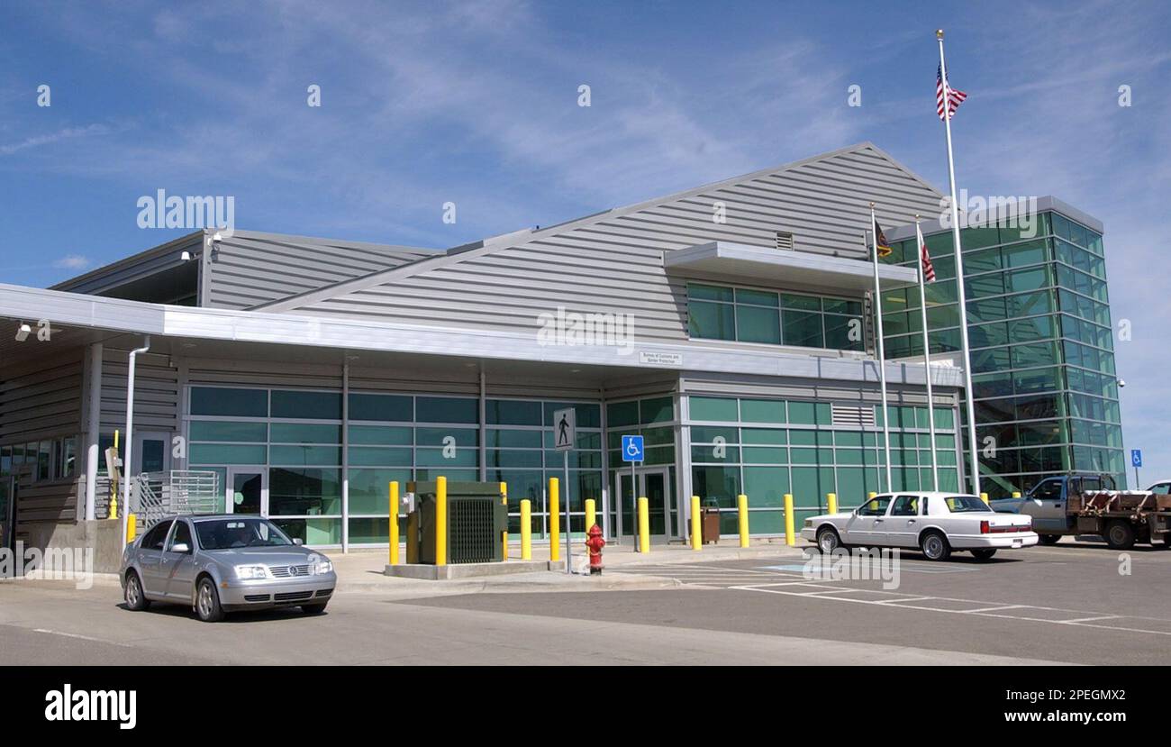 A car passes through the the Sweetgrass border station Wednesday, Sept