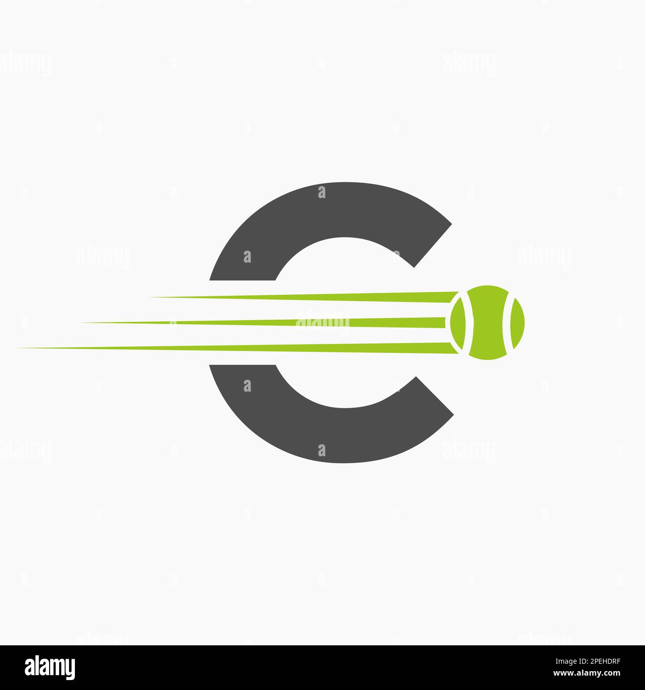 Anfangsbuchstabe C Tennis Logo. Tennis Sports Logo-Symbol Stock Vektor