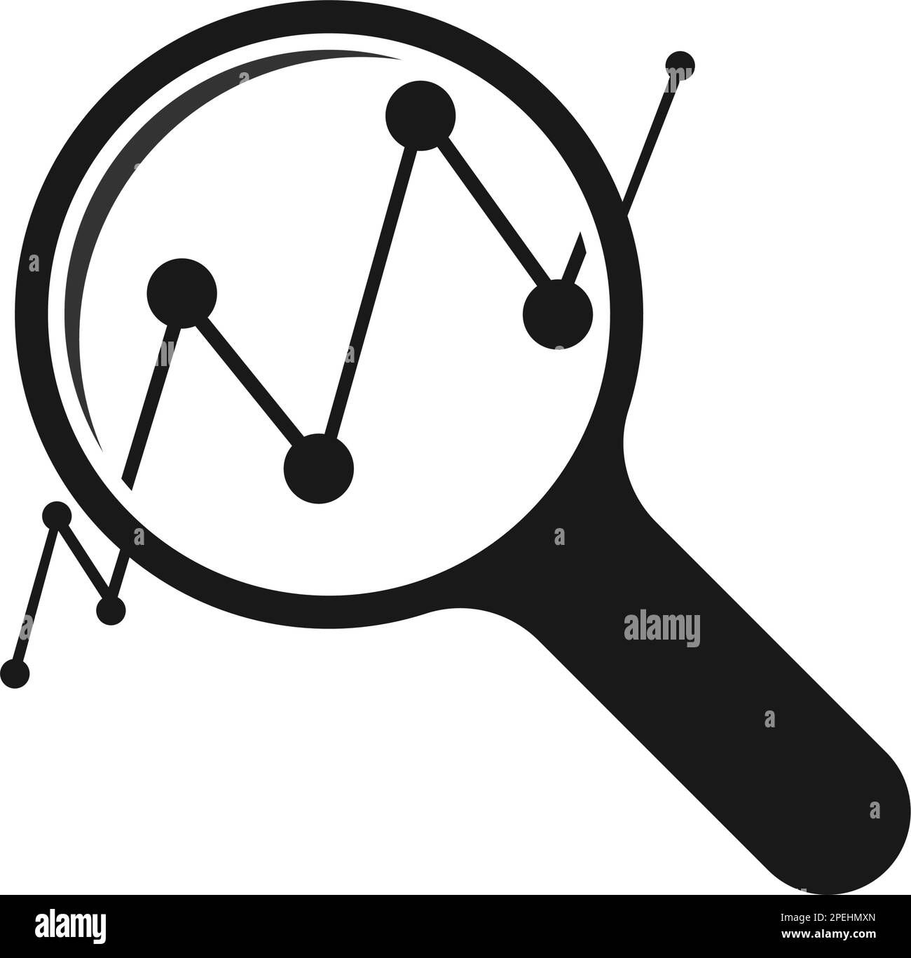 Analysesymbol, Vektordarstellung Logo-Design Stock Vektor