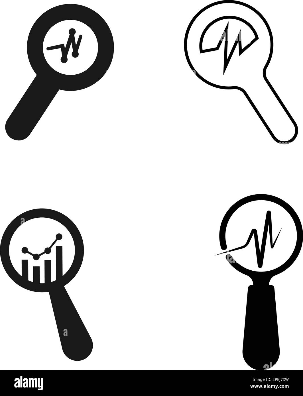 Analysesymbol, Vektordarstellung Logo-Design Stock Vektor