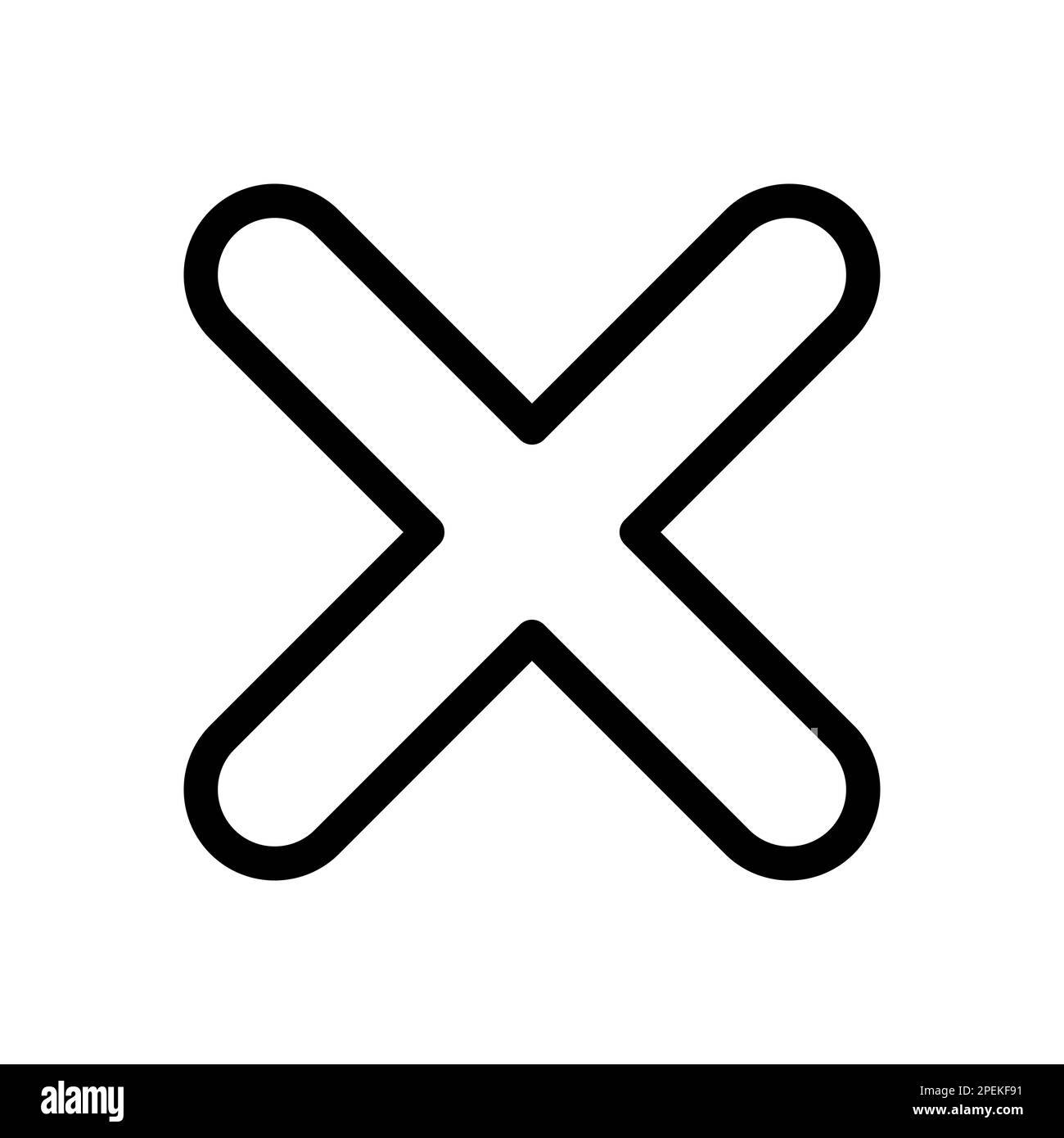 Symbol Für Dicke Vektorlinien Für Persönliche Und Kommerzielle Verwendung Abbrechen. Stockfoto