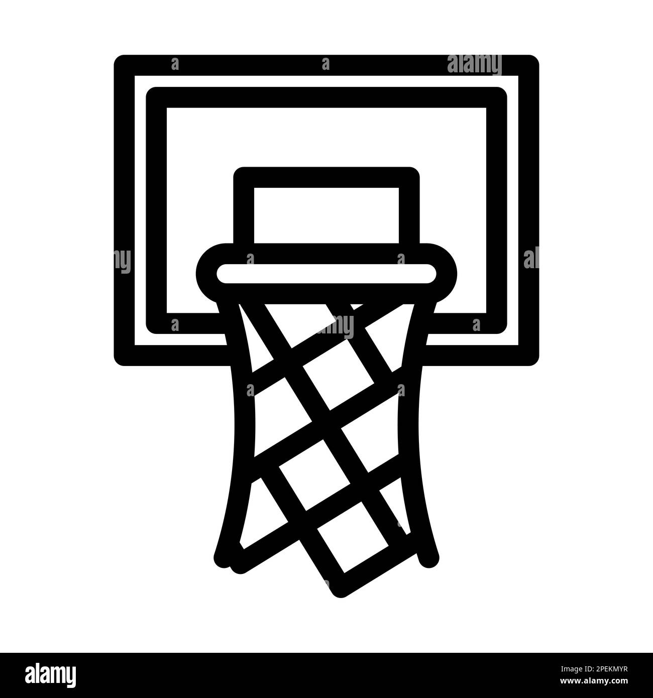 Basketball Hoop Vector Thick Line Symbol Für Den Privaten Und Gewerblichen Gebrauch. Stockfoto