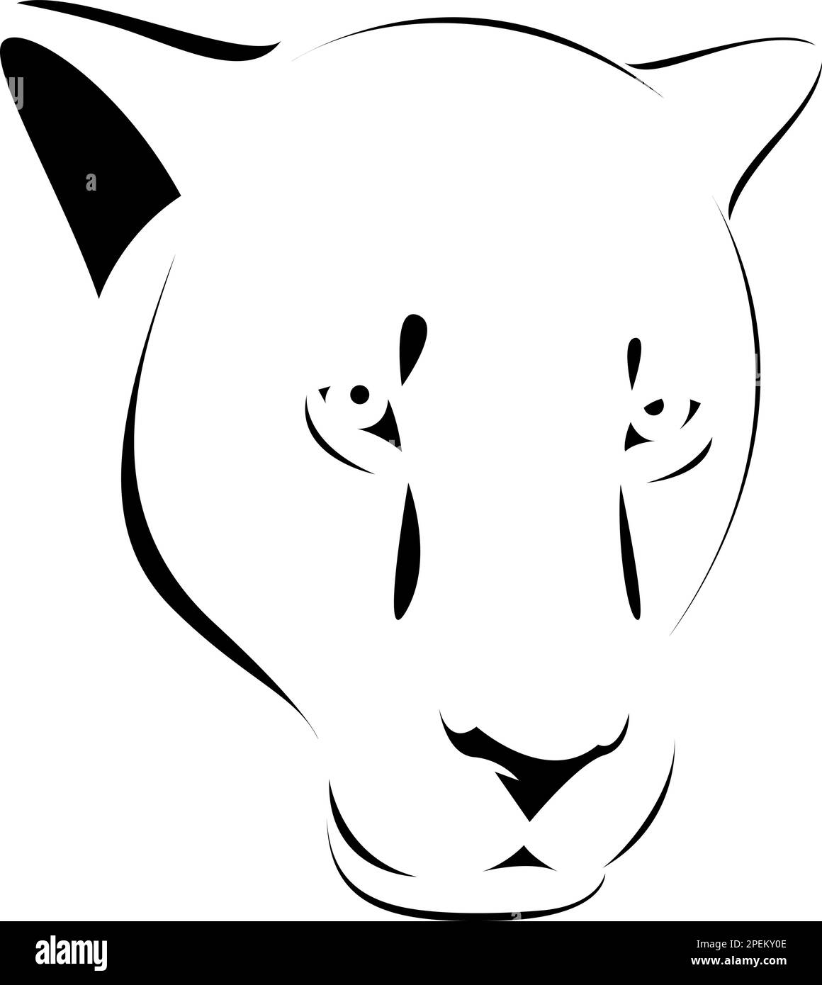 Logo-Symbol für Puma Mountain Lion. Vektordarstellung Stock Vektor