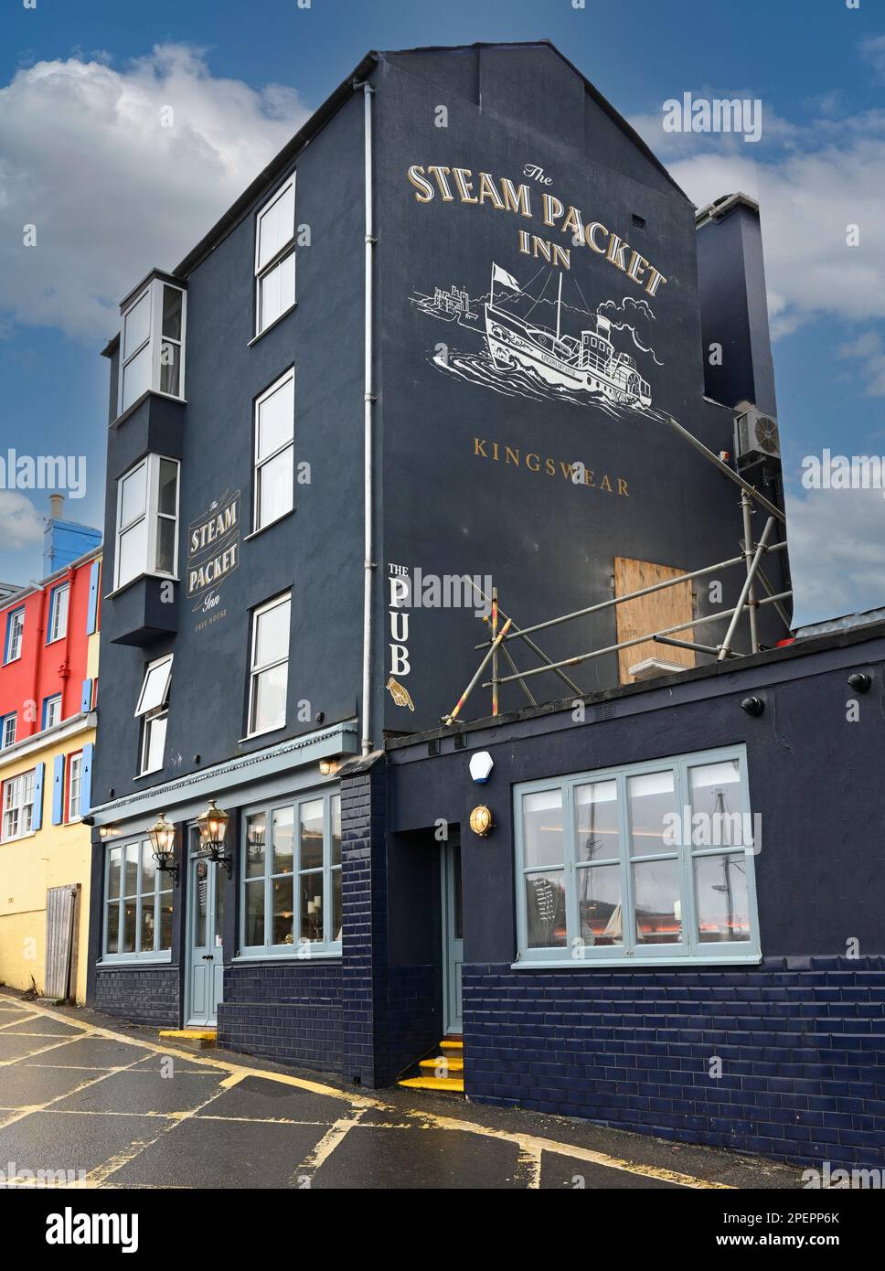 Steam Packet Inn - öffentliches Haus - Fore Street, Kingwear, Dartmouth, Devon, England, UK. Stockfoto