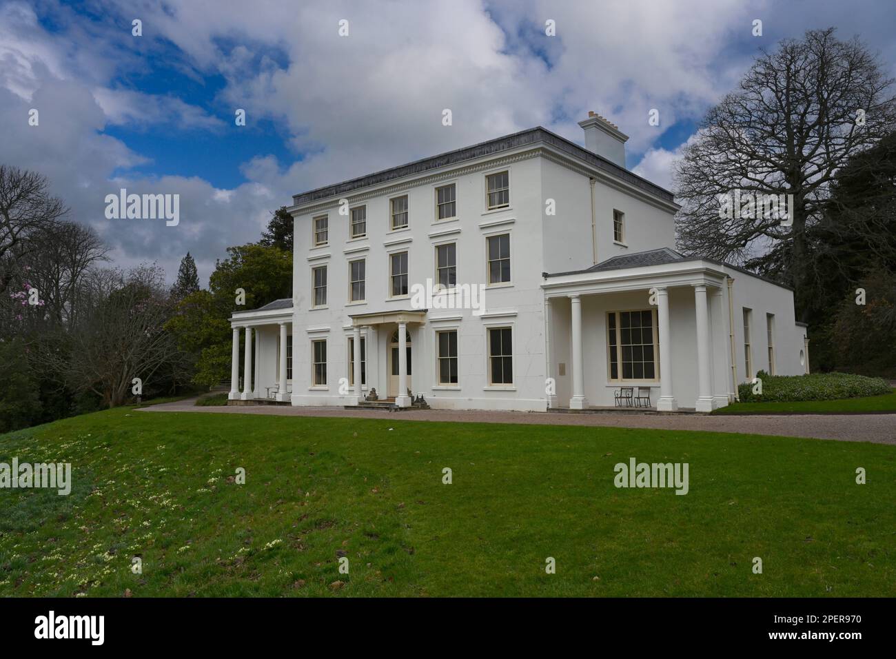 Greenway House, ehemaliges Haus von Agatha Christie, River Dart, Glampton, Devon, England, UK. Stockfoto