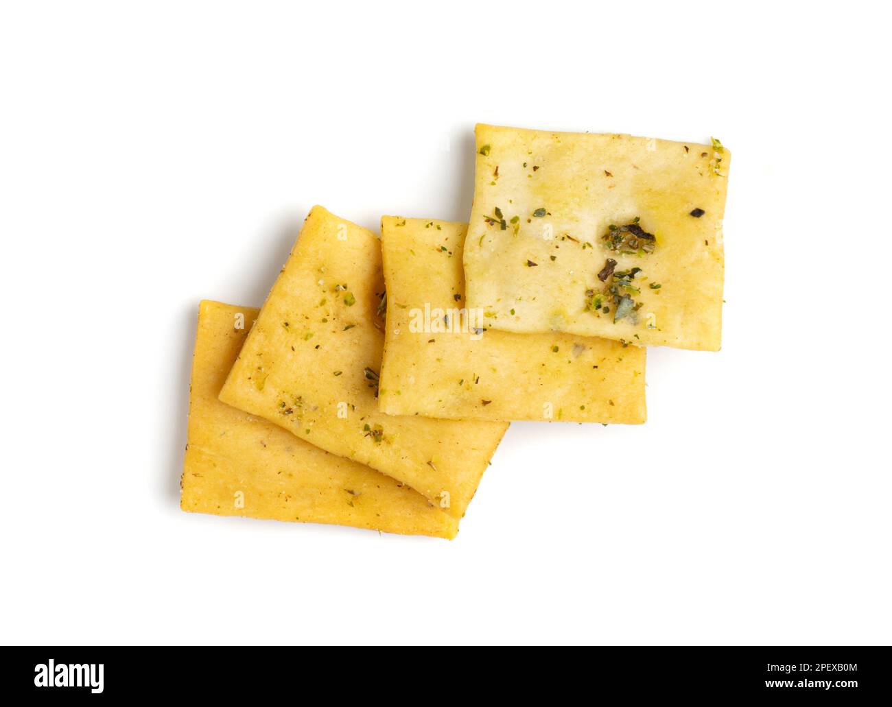 Isolierter Pita-Chips-Haufen, kleine Weizentortillas, knuspriges ...