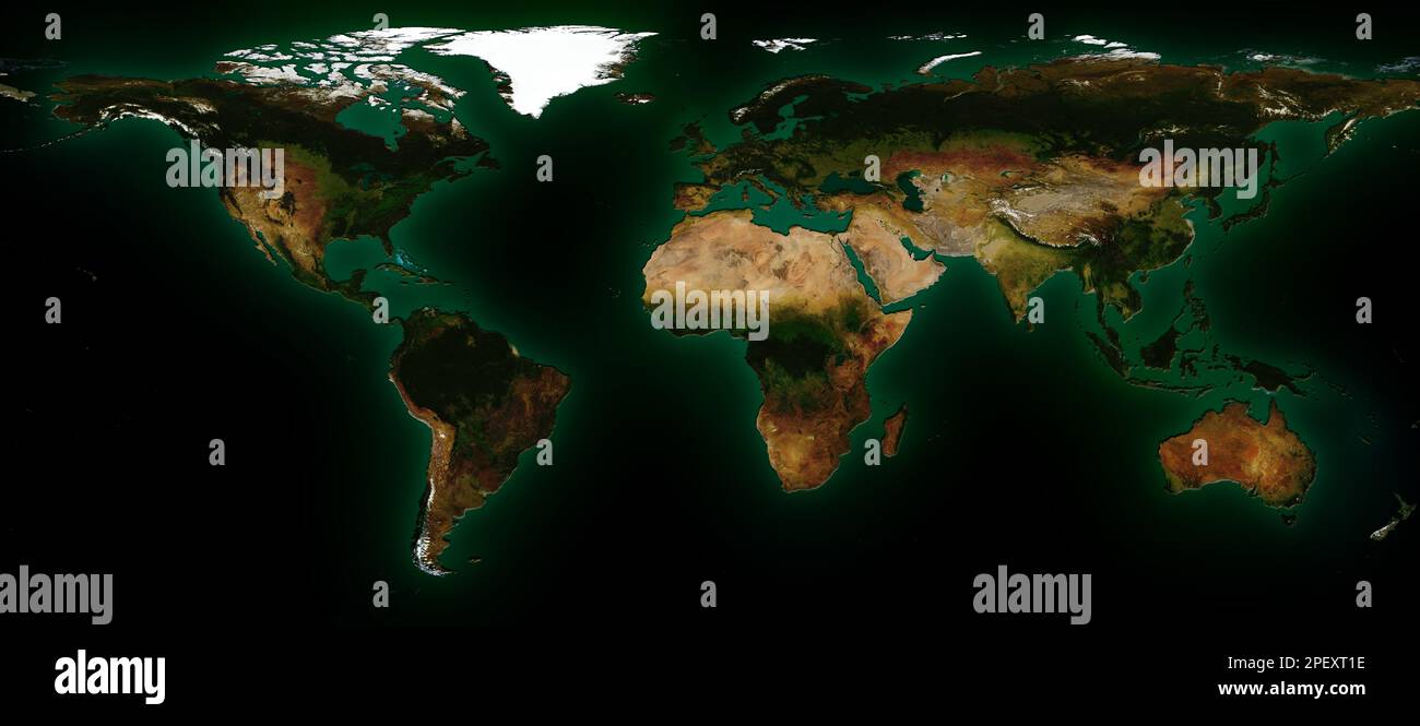 Weltkarten-Collage. Elemente dieses Bildes, bereitgestellt von der NASA. Stockfoto