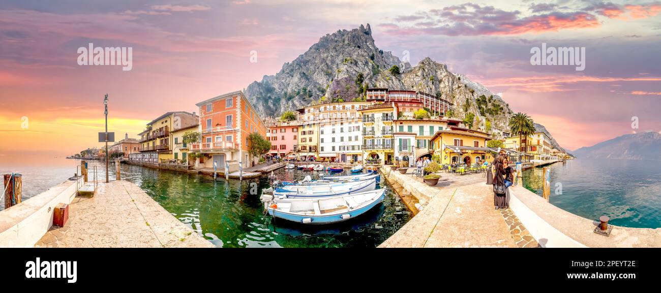 Limone Sul Garda, Gardasee, Italien Stockfoto