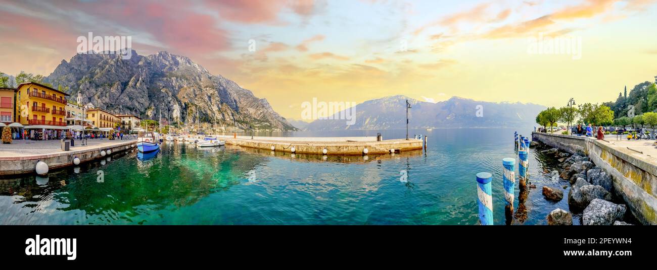 Limone Sul Garda, Gardasee, Italien Stockfoto