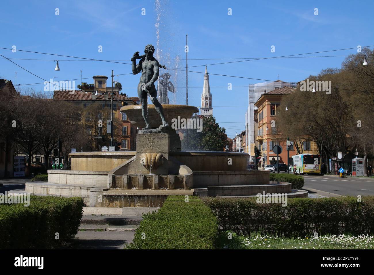 Modena, Italien, Graziosi-Brunnen der beiden Flüsse, touristischer Ort, Emilia Romagna Stockfoto