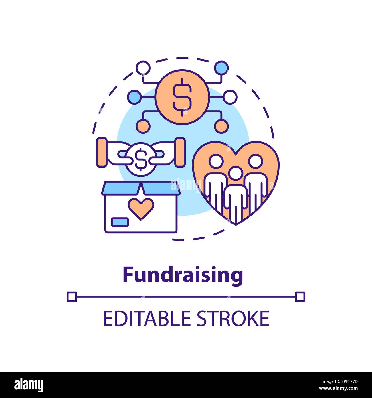 Symbol für Fundraising-Konzept Stock Vektor
